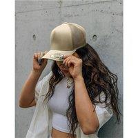 Flexfit Men's Retro 5 Panel Trucker Cap in Khaki