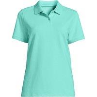 Lands' End Women's Plus Piqu Polo Shirt in Aqua | Size: 24