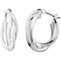 Anne Klein Jewellery Women's Twisted Hoop Earrings - Gold in Silver