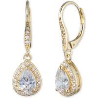 Anne Klein Jewellery Women's Gold Crystal Pear Drop Earrings - Gold & Clear Crystal