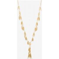 Mood Women's Gold Plated Leaf Y Necklace