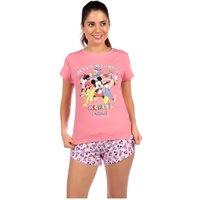 Disney Women's Mickey & Friends Pyjamas in Pink | Size: Medium