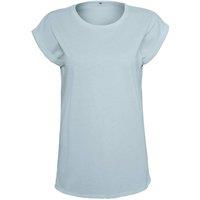 Build Your Brand Women's Extended Shoulder T-Shirt in Baby Blue | Size: 2XL
