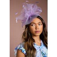 Coast Women's Pleated Loop & Feather Fascinator in Lilac