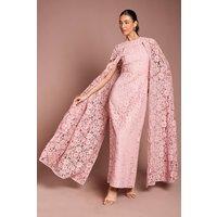 Coast Women's Lace Cape Gown in Blush | Size: 10