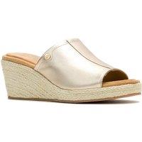 Hush Puppies Women's Willow Rattan Slide in Gold | Size: 3