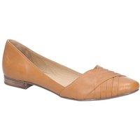 Hush Puppies Women's 'Marley Ballerina' Leather Ballerina Shoes in Tan | Size: 7