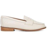 Dune London Women's Wide Fit 'Ginelli' Leather Loafers in Ecru | Size: 4