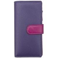 PRIMEHIDE Women's Soft Leather Bifold Purse - RFID Secure in Purple