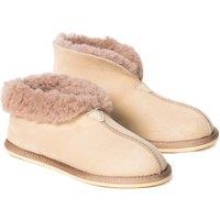 Celtic & Co Women's ' Shearling Bootee Slippers in Cream | Size: 4