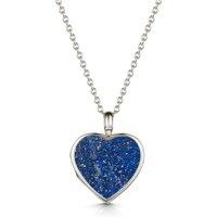 LOVELOX Lockets Women's Lapis Lazuli Modern Heart Locket in Silver