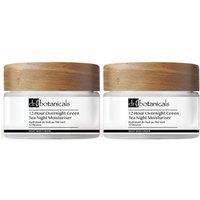 Dr. Botanicals Women's 12-Hour Overnight Green Tea Night Moisturiser 50ml x 2 Duo Pack in White
