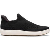 Clarks Women's Nalle Step Black Knit Slip Ons | Size: 7-Standard Fit