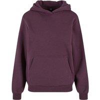 Build Your Brand Women's Fluffy Hoodie in Purple | Size: 12