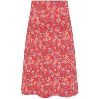 Lazy Jacks Women's Garland Jersey Skirt in Red | Size: 14
