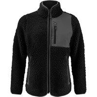 James Harvest Women's Kingsley Sherpa Fleece Jacket in Black | Size: Medium