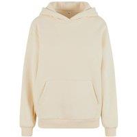 Build Your Brand Women's Fluffy Hoodie in Off-White | Size: 18