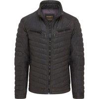 Infinity Leather Men's Quilted Puffer Leather Bomber Jacket - Torpoint in Khaki | Size: 2XL