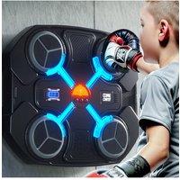 Living and Home 4-Target Music Boxing Machine with LED Light in Black