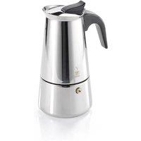 Gefu EMILIO Modern Espresso Maker for Induction & Gas Hobs - 4 Cups in Silver