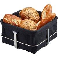 Gefu Brunch Square Bread Basket - Stainless Steel & Cotton in Black