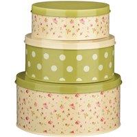 Orsina Set Of 3 Storage Tins, Charming Floral Design Canisters With Lids, Ideal For Storing Tea, Coffee, Sugar