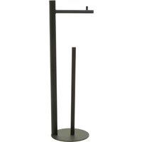 Orsina Fay Toilet Roll Holder, Metal Build in Black