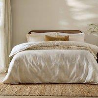 Yard Hebden Striped 100% Cotton Duvet Cover Set in Yellow | Size: King