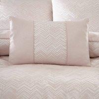 Portfolio Home Antibes Chevron Waves Filled Boudoir Cushion Pillow 32 x 50cm in Pink | Size: 50 cm x 30 cm