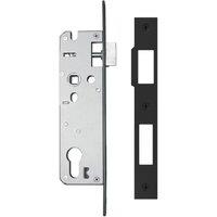 Forgeworks Matt Black Finish Stylish Modern Thin Frame Indoor Door Sashlock 35mm