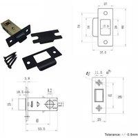 Forgeworks Matt Black Finish Short Door Latch Stylish Modern Thin Frame 40mm