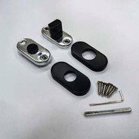 Forgeworks Matt Black Finish Contemporary Modern Slim Frame Bathroom Turn Lock
