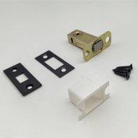 Forgeworks Matt Black Stylish Modern Extra Short Thin Frame Bathroom Bolt 40mm
