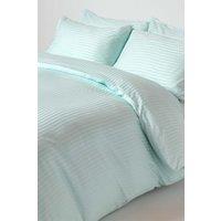Homescapes Egyptian Cotton Stripe Duvet Cover & Pillowcase 330 TC in Blue | Size: Single
