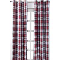 Homescapes Macduff Tartan Check Ready Made Eyelet Curtain Pair | Size: 117 cm width x 137 cm drop