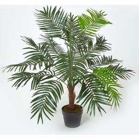 Homescapes Green Mini Palm Tree Artificial Plant with Pot, 100 cm