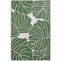 Homescapes Luxury Outdoor Rug Waterproof Reversible for Garden, Green Ada Floral | Size: 180 cm x 270 cm