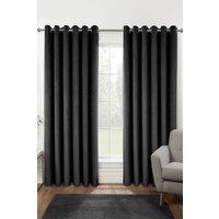 Homescapes Thermal 100% Blackout Velvet Curtains in Grey | Size: 117 cm width x 137 cm drop