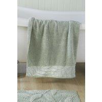 Dreams & Drapes 'Lacie' 100% Cotton Towel in Pale Green | Size: Bath Sheet