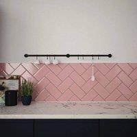 Forgeworks Antique Copper Sliding 'S' Hooks Kitchen Utensil Rail Kit 100cm