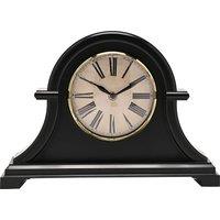 HOMETIME Broken Arch Mantel Clock Black