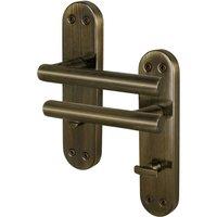 AFIT T-Bar Antique Brass Internal Bathroom Backplate Handles x1 Pair in Bronze | Size: 150mm x 150mm