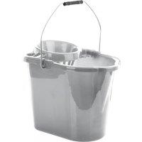 Leecroft Budget Oblong Mop Bucket Silver 14L