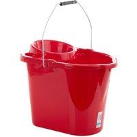 Leecroft Budget Oblong Mop Bucket Red 14L