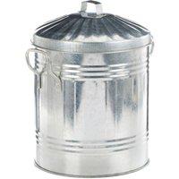 Leecroft Galvanised Mini Bin 12 x 10" in Silver
