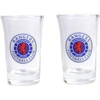 Rangers FC Wordmark Crest 40ml Shot Glass Pack of 2 in Clear