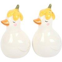 Something Different Daisy & Duck Salt & Pepper Shakers in White