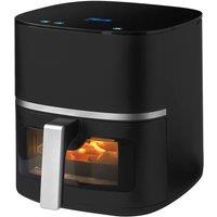 Daewoo 5.5L Air Fryer with View Window & 10 Presets to Grill Reheat Defrost in Black | Size: 5L