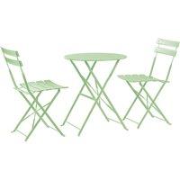 Harbour Housewares 2 Seater Sussex Bistro Set Round in Green