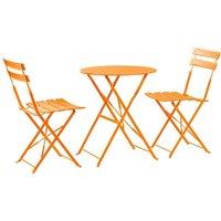 Harbour Housewares 2 Seater Sussex Bistro Set Round in Orange